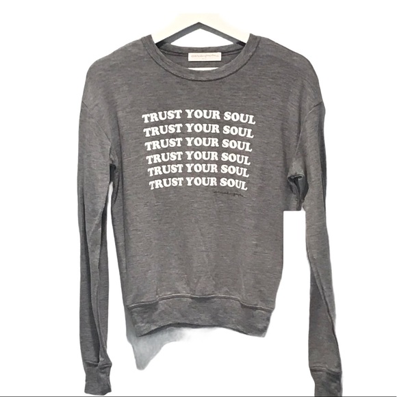 Spiritual Gangster Trust Your Soul Gray Top - Picture 11 of 11
